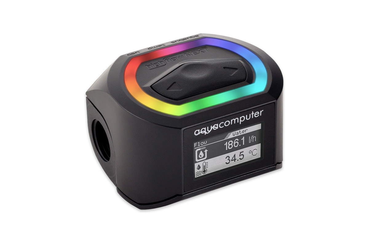 Colorful G1/4 Female Thread PC Water Cooling Flow Meter WaterCoolingRGB Computer Water Flow Meter Computer Accessories 