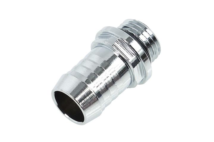 Chrome Alphacool HF G1/4 to 10mm OD Fatboy Barb Fitting for Soft Tubing 4-Pack