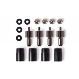 AlphaCool Core Push Mounting 25mm M3/M4/UNC 6-32 Set 4x, Montaggio Nero/Argento