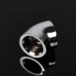 Barrow G1/4" 45 Degree Female to Female Angled Adaptor Fitting - Silver (TDWT45SN-Silver)