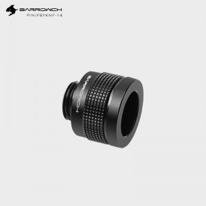 Barrowch G1/4 14mm Rigid Hardtube Wolverine Anti-Sheeding Fitting- Black (FBYKNF-14)