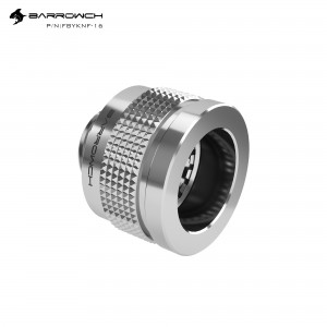 Barrowch G1/4 16mm Rigid Hardtube Wolverine Anti-Sheeding Fitting- Silver (FBYKNF-16-Silver)