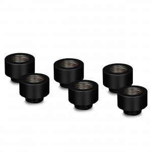 Thermal Grizzly DeltaMate 10mm Male to Female Extender Fitting - MF10 - Black - 6 Pack (TG-DM-FIT-6006)