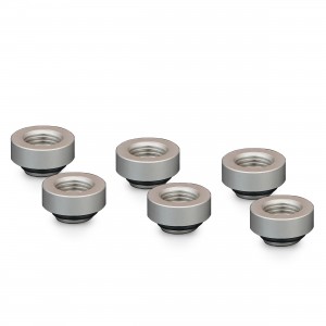 Thermal Grizzly DeltaMate 7mm Male to Female Extender Fitting - MF7 - Matt Nickel - 6 Pack (TG-DM-FIT-6205)
