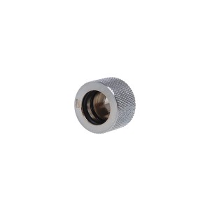 Alphacool G1/4 16mm Knurled HardTube Compression Fitting - Chrome (17195)