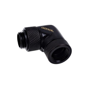 Alphacool Eiszapfen G1/4" 90° Dual Rotary Male to Female L-Connector - Black (17260)