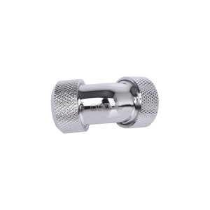 Alphacool Eiszapfen 13mm HardTube Compression Fitting 45° L-connector - Knurled - Chrome (17402)