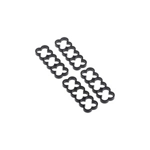 Alphacool Eiskamm Aluminum X12 - 4mm Black - 4 pcs (24763)