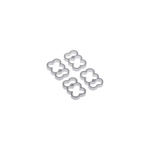 Alphacool Eiskamm Aluminum X6 - 4mm Silver - 4 pcs (24770)