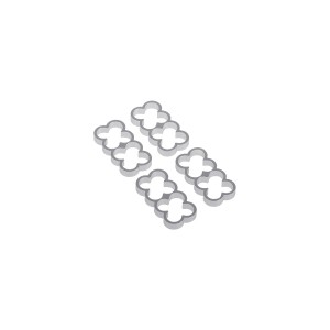 Alphacool Eiskamm Aluminum X8 - 4mm Silver - 4 pcs (24771)