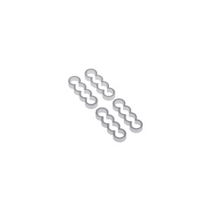 Alphacool Eiskamm Aluminum X4 Flat - 4mm Silver - 4 pcs (24776)