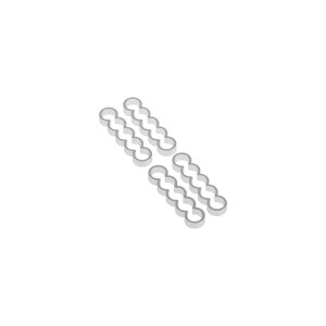 Alphacool Eiskamm Aluminum X5 Flat - 4mm Silver- 4 pcs (24777)