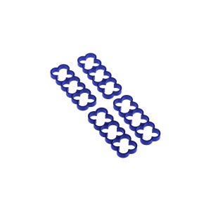 Alphacool Eiskamm Aluminum X12 - 4mm Blue - 4 pcs (24790)