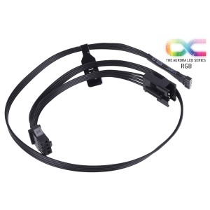 Alphacool RGB 4pol LED Adapter Cable For Mainboards 50cm - Black (18540)