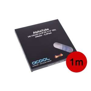 Alphacool Tubing AlphaTube HF 16/10 (3/8"ID) - Clear 1m (3.3ft) Retailbox (18574)