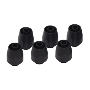Alphacool HF Thrust Sleeve TPV - Straight - Black - Six Pack (17453)