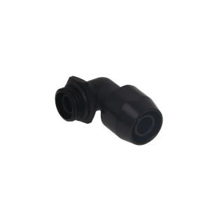 Alphacool HF 90 Degree Screw-On Sleeve TPV Metal - Black (17455)