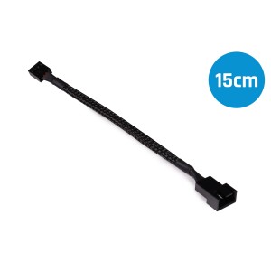 Alphacool Fan Cable 4-Pin to 4-Pin Extension - 15cm - Black (18673)