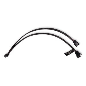 Alphacool Y-Splitter 4-Pin to 2x 4-Pin PWM Cable - 30cm - Black (18677)