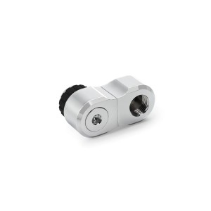 Alphacool Apex Grip 27mm 360° G1/4 Male to Female Rotary Offset Fitting - Chrome (14894)