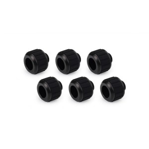 Alphacool Apex Grip 13mm G1/4 HardTube Fitting - Black - 6 Pack (14926)