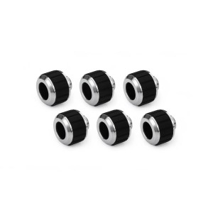Alphacool Apex Grip 13mm G1/4 HardTube Fitting - Chrome - 6 Pack (14927)