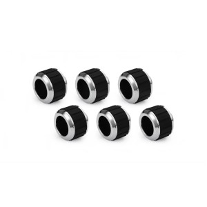 Alphacool Apex Grip 16mm G1/4 HardTube Fitting - Chrome - 6 Pack (14930)