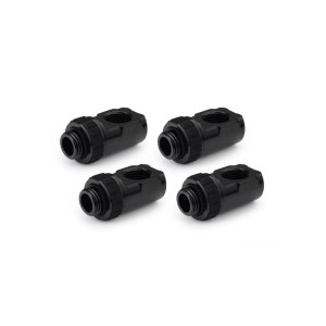 Alphacool Apex Grip 90° G1/4 Rotary Adapter Fitting - Black - 4 Pack (14932)