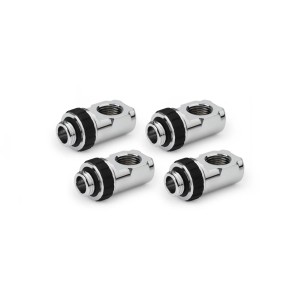 Alphacool Apex Grip 90° G1/4 Rotary Adapter Fitting - Chrome - 4 Pack (14933)