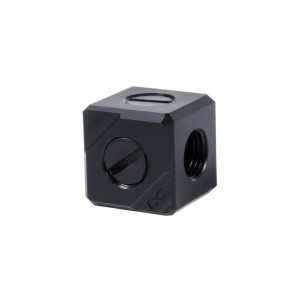 Alphacool Eiszapfen Connection Terminal 5-way G1/4 IT - Black Acetal (17556)