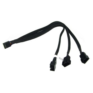 Phobya 4-Pin PWM to 3x 4-Pin PWM - Black | 10cm (81138)