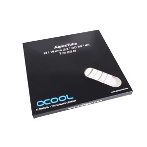 Alphacool Tubing AlphaTube HF 16/10 (3/8"ID) - UV White 3m (9.8ft) Retailbox (17531)