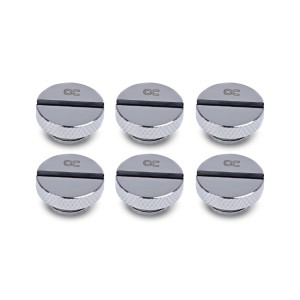 Alphacool Eiszapfen Stop Plug G1/4 - Chrome - 6 Pack (17623)