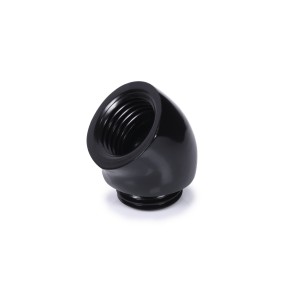 Alphacool Eiszapfen Angled Adaptor 45° G1/4 OT to G1/4 IT - Black (17590)