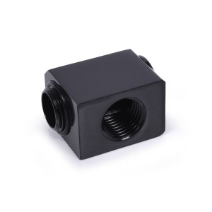 Alphacool Low Profile ES L-Connector Rotary G1/4 OT - G1/4 IT - Deep Black (17578)