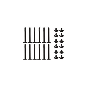Alphacool Radiator Screws 12x M3x30mm/M3x5mm Black Phillips Flat Screw Head (24848)