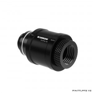 Barrow G1/4" Male to Female Manual Inline Valve - Black/Black (TTLPFG-V2)