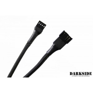 Darkside 4-Pin 70cm (27") M/F PWM Fan Sleeved Cable - Jet Black (DS-0578)