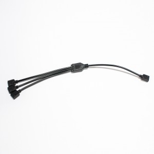 ModMyMods 3-Pin Female Addressable RGB LED Strip 3-Way Splitter Cable - Black (MOD-0283)