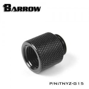 Barrow G1/4" 15mm Male to Female Extension Fitting - Black (TNYZ-G15)