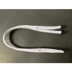 Darkside 60cm PCI-e 5.0 12VHPWR 2-way 8-pin Seasonic Prime & Focus Cable for GPU RTX4090 RTX4080 Series – White (DS-1206)