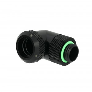 Barrow G1/4" 90 Degree Rotary Multi-Link Adapter - 14mm OD Rigid Tube - Black (TWT90KND-K14)