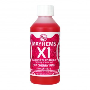 Mayhems - PC Coolant - X1 Concentrate - Eco Friendly Series - UV Fluorescent | 250 ml - Hot Cherry Pink (MX1C250MLPI)