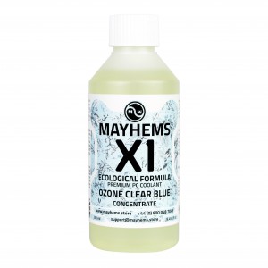 Mayhems - PC Coolant - X1 Concentrate - Eco Friendly Series - UV Fluorescent | 250 ml - Ozone Clear Blue (MX1C250MLCB)