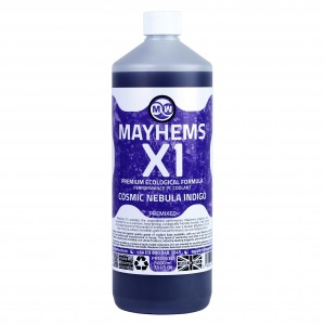 Mayhems - PC Coolant - X1 Premix - Eco Friendly Series - UV Fluorescent | 1 Liter - Cosmic Nebula Indigo (MX1P1LIN)