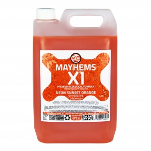 Mayhems - PC Coolant - X1 Premix - Eco Friendly Series - UV Fluorescent | 5 Liter - Neon Sunset Orange (MX1P5LOR)