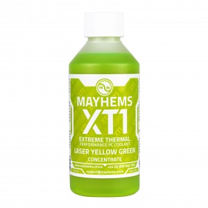 Mayhems - PC Coolant - XT1 Concentrate - Thermal Performance Series - UV Fluorescent | 250 ml - Laser Yellow Green (MXTC250MLYG)
