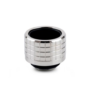 Thermal Grizzly DeltaMate 16mm HardTube Compression Fitting - HT16 - Gloss Nickel (TG-DM-FIT-0302)