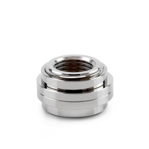 Thermal Grizzly DeltaMate Female to Female Passthrough Fitting - Gloss Nickel (TG-DM-FIT-0316)