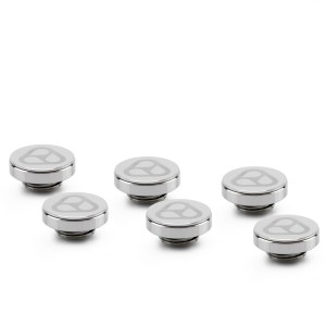 Thermal Grizzly DeltaMate G1/4" Plug Fitting - Gloss Nickel - 6 Pack (TG-DM-FIT-6309)